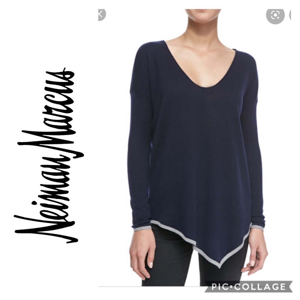 Joie Niami Asymmetrical Hem V-Neck Sweater